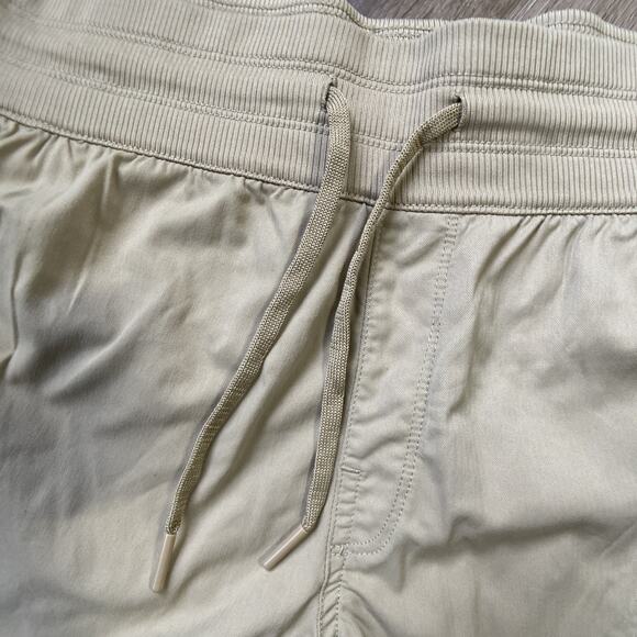 North Face Shorts Women Sz L Brown Tan Pockets Drawstring Waist - Picture 9 of 12